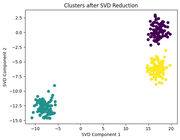 SVD Cluster Visualization